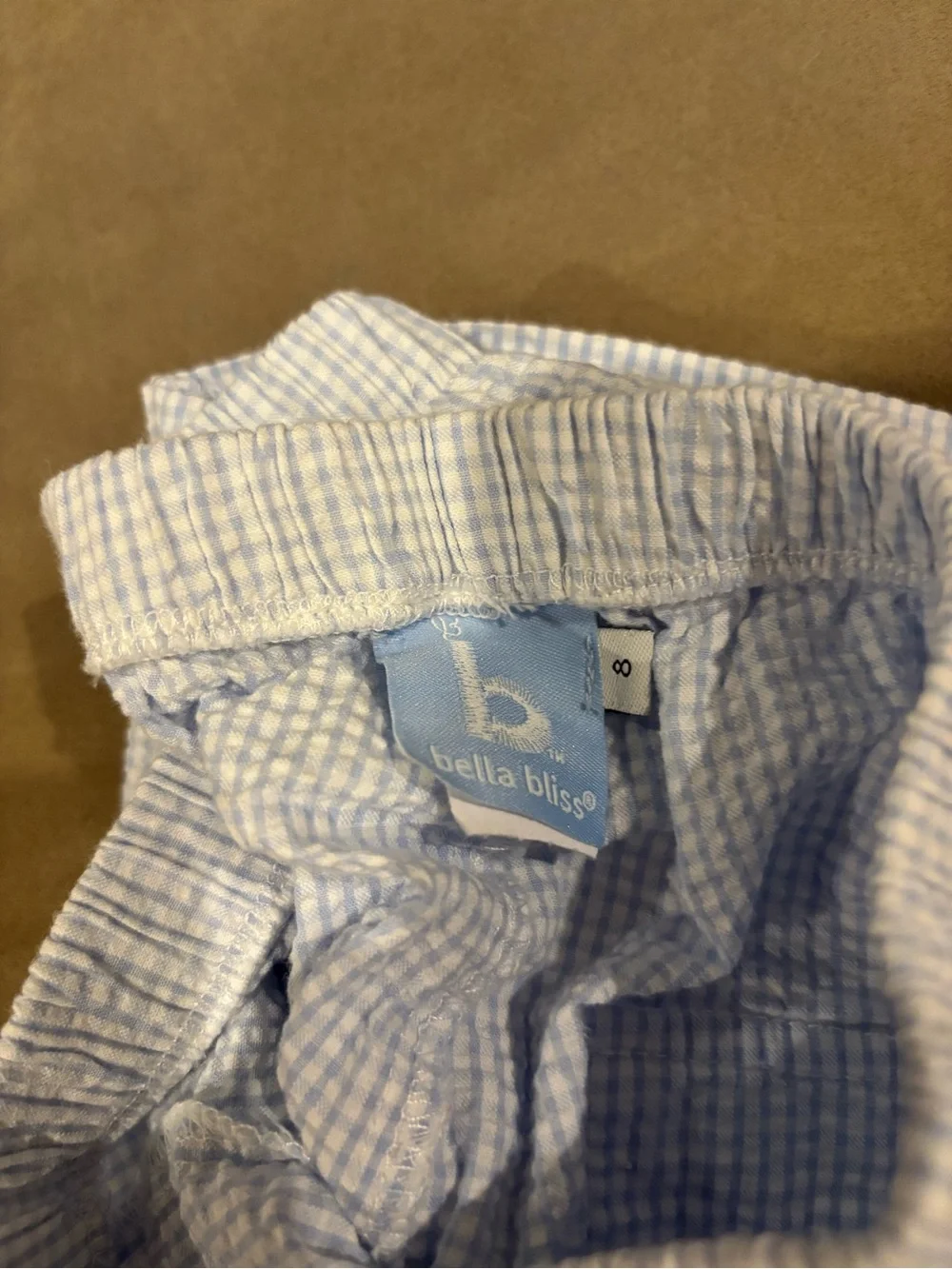 bella bliss Light Blue Seersucker Men's Shorts